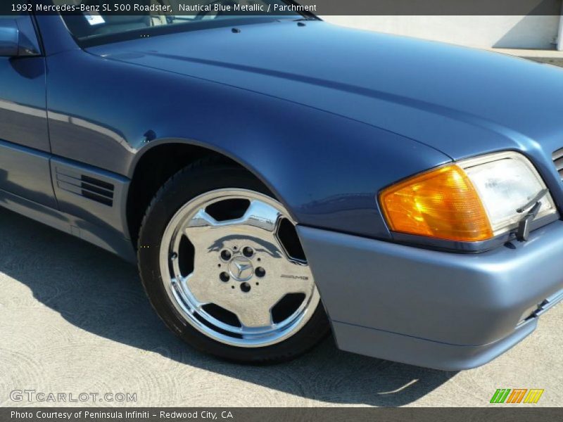 Nautical Blue Metallic / Parchment 1992 Mercedes-Benz SL 500 Roadster