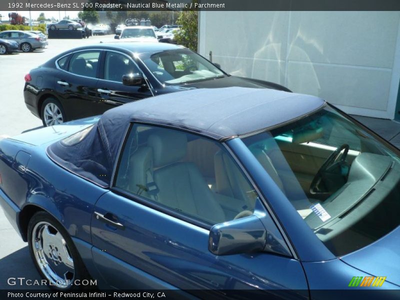 Nautical Blue Metallic / Parchment 1992 Mercedes-Benz SL 500 Roadster