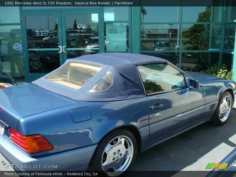 Nautical Blue Metallic / Parchment 1992 Mercedes-Benz SL 500 Roadster