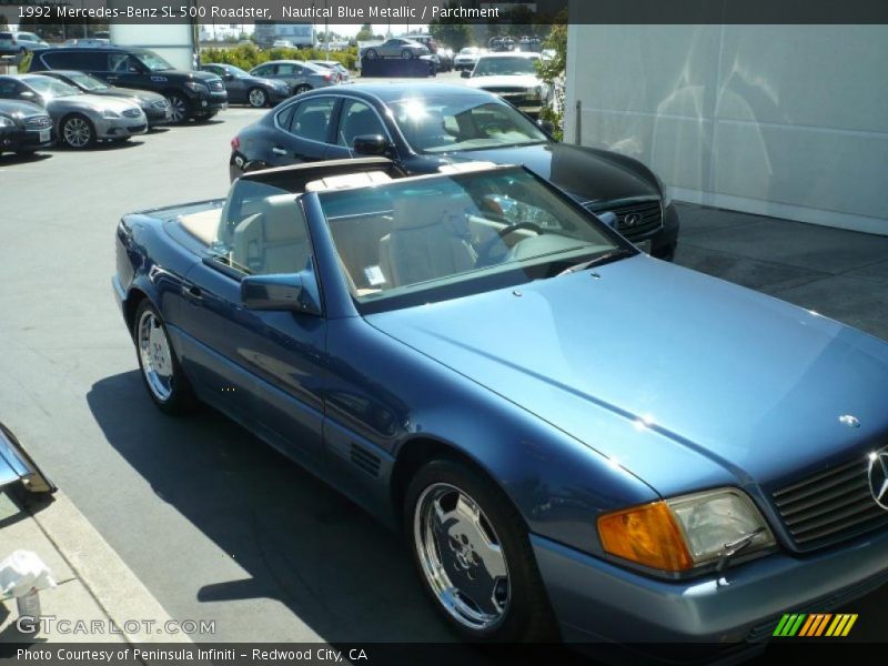 Nautical Blue Metallic / Parchment 1992 Mercedes-Benz SL 500 Roadster