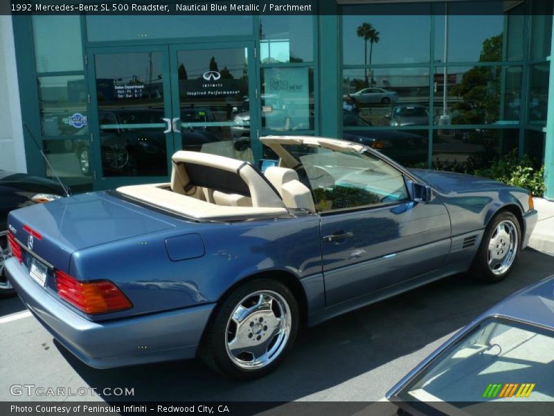 Nautical Blue Metallic / Parchment 1992 Mercedes-Benz SL 500 Roadster