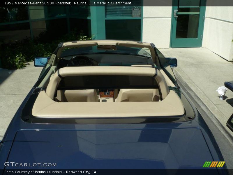 Nautical Blue Metallic / Parchment 1992 Mercedes-Benz SL 500 Roadster