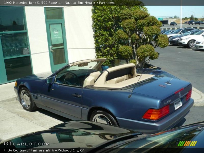 Nautical Blue Metallic / Parchment 1992 Mercedes-Benz SL 500 Roadster