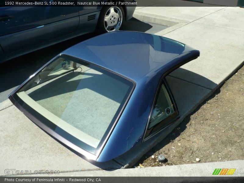 Nautical Blue Metallic / Parchment 1992 Mercedes-Benz SL 500 Roadster