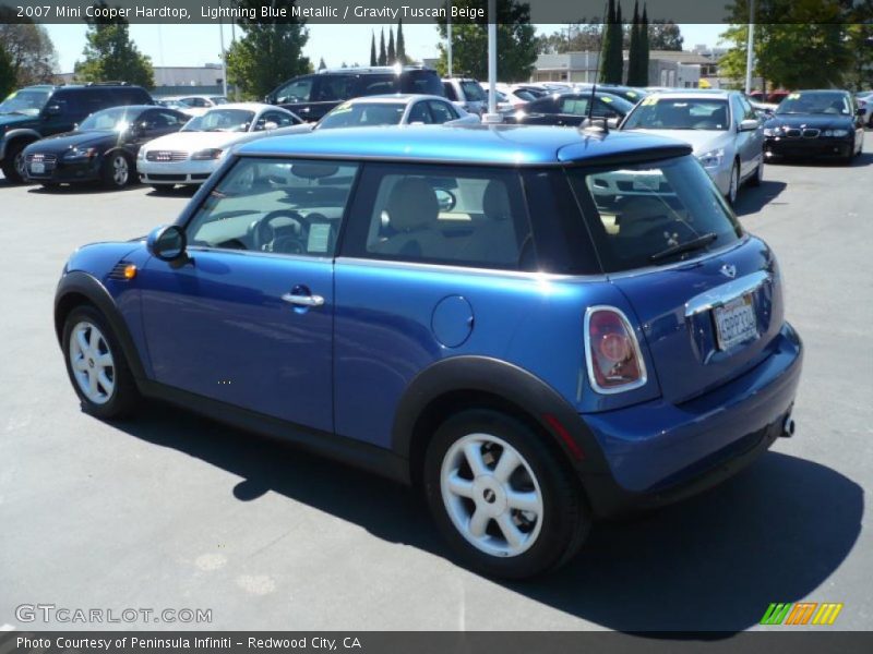 Lightning Blue Metallic / Gravity Tuscan Beige 2007 Mini Cooper Hardtop