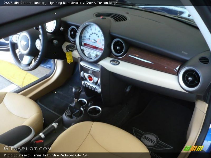 Lightning Blue Metallic / Gravity Tuscan Beige 2007 Mini Cooper Hardtop