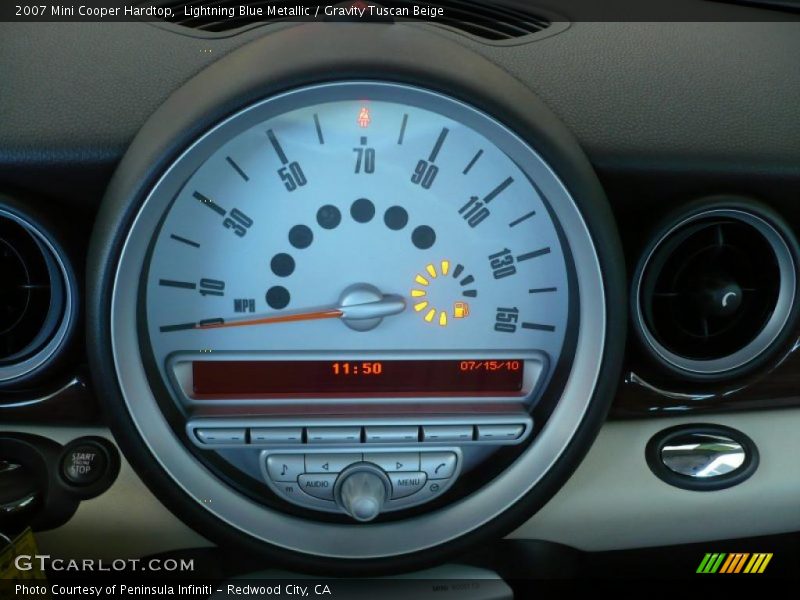 Lightning Blue Metallic / Gravity Tuscan Beige 2007 Mini Cooper Hardtop