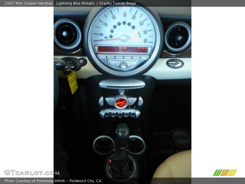 Lightning Blue Metallic / Gravity Tuscan Beige 2007 Mini Cooper Hardtop