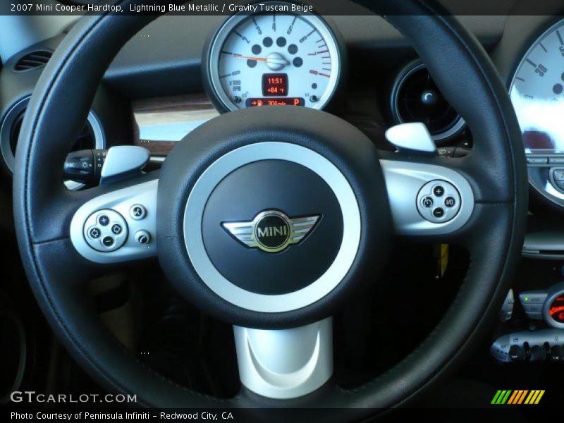 Lightning Blue Metallic / Gravity Tuscan Beige 2007 Mini Cooper Hardtop