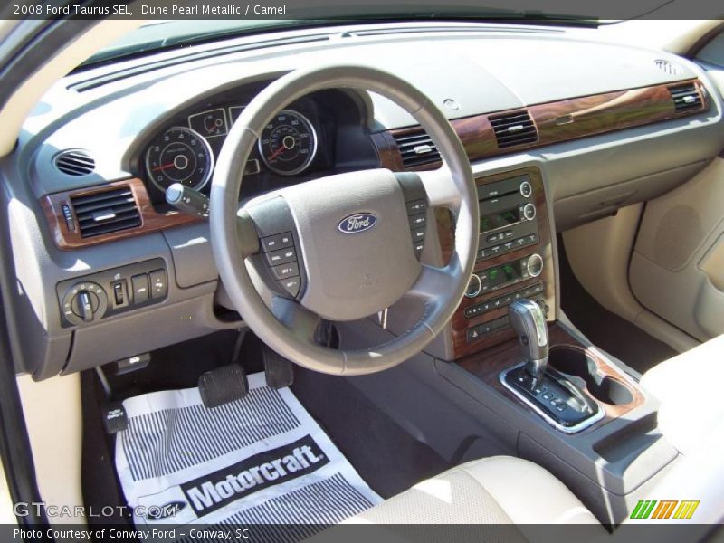 Dune Pearl Metallic / Camel 2008 Ford Taurus SEL