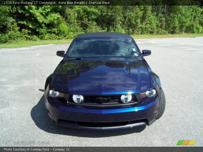 Kona Blue Metallic / Charcoal Black 2010 Ford Mustang GT Convertible