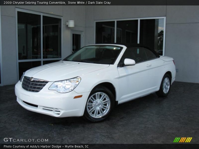 Stone White / Dark Slate Gray 2009 Chrysler Sebring Touring Convertible