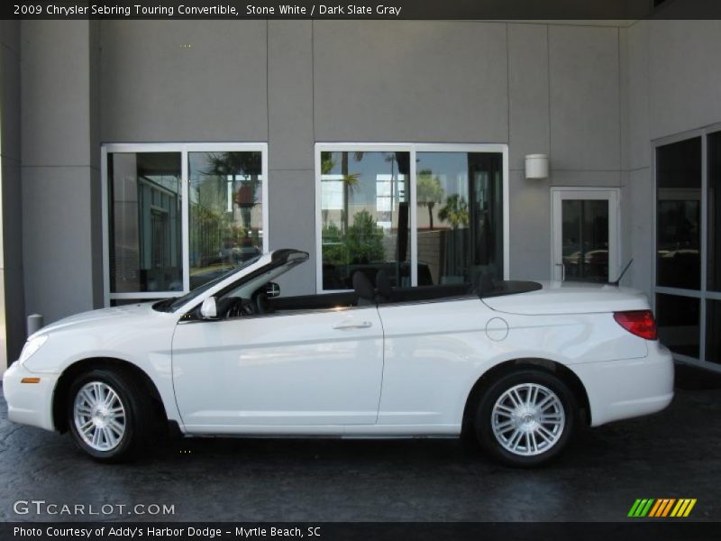 Stone White / Dark Slate Gray 2009 Chrysler Sebring Touring Convertible