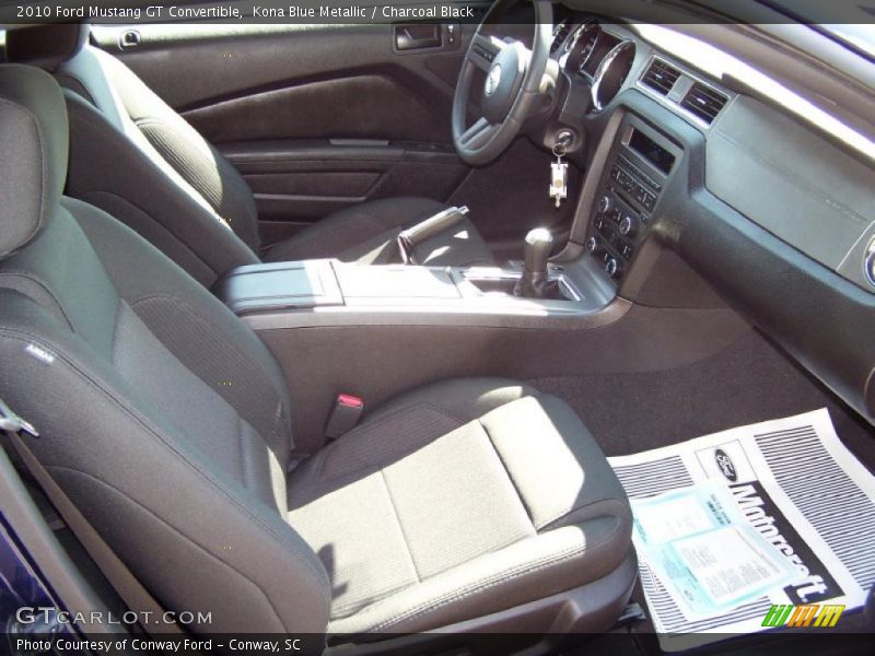 Kona Blue Metallic / Charcoal Black 2010 Ford Mustang GT Convertible