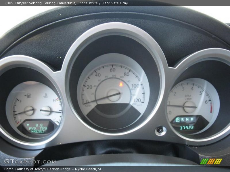 Stone White / Dark Slate Gray 2009 Chrysler Sebring Touring Convertible