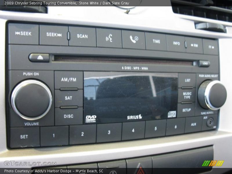 Stone White / Dark Slate Gray 2009 Chrysler Sebring Touring Convertible