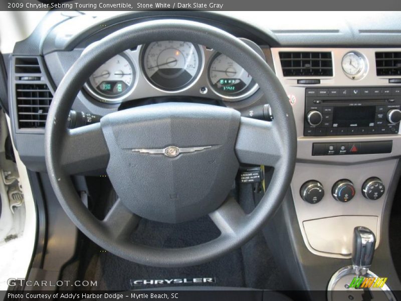 Stone White / Dark Slate Gray 2009 Chrysler Sebring Touring Convertible