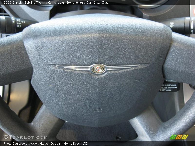 Stone White / Dark Slate Gray 2009 Chrysler Sebring Touring Convertible