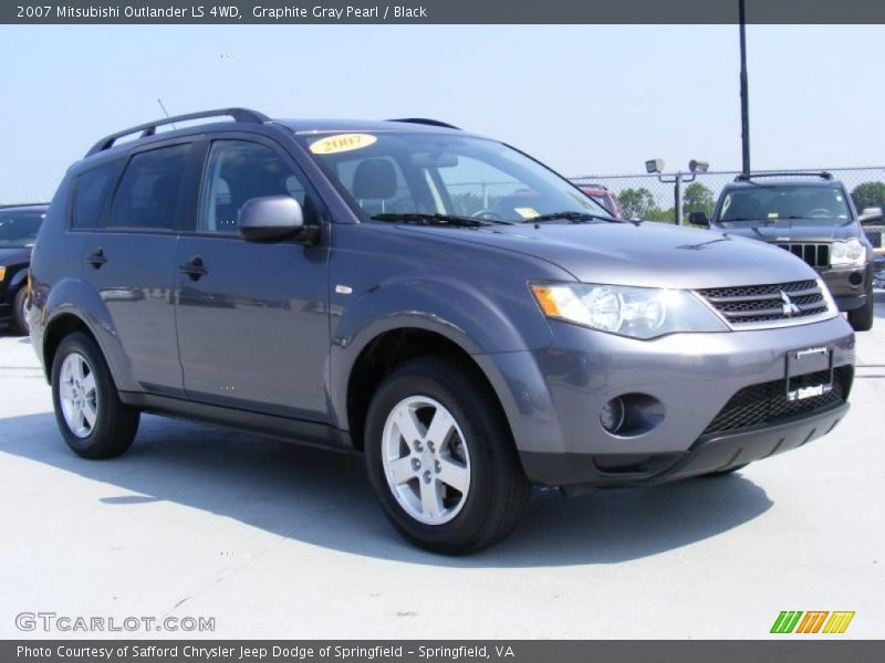 Graphite Gray Pearl / Black 2007 Mitsubishi Outlander LS 4WD