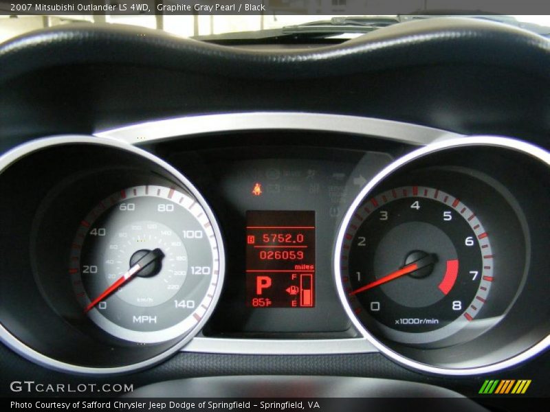 Graphite Gray Pearl / Black 2007 Mitsubishi Outlander LS 4WD