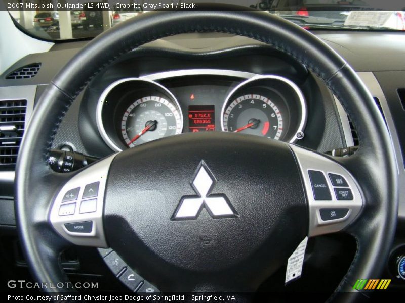 Graphite Gray Pearl / Black 2007 Mitsubishi Outlander LS 4WD