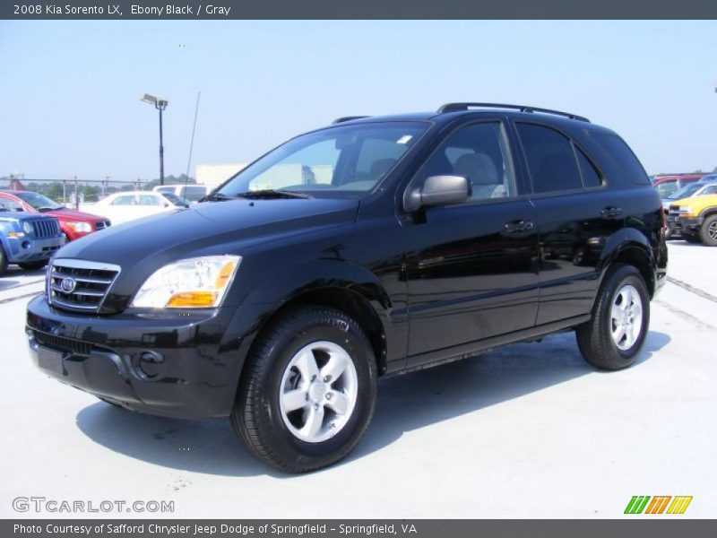 Ebony Black / Gray 2008 Kia Sorento LX