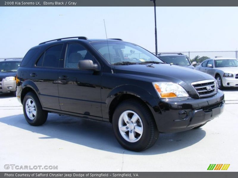 Ebony Black / Gray 2008 Kia Sorento LX