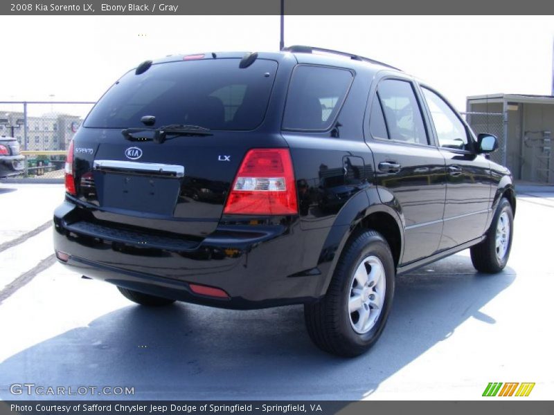 Ebony Black / Gray 2008 Kia Sorento LX