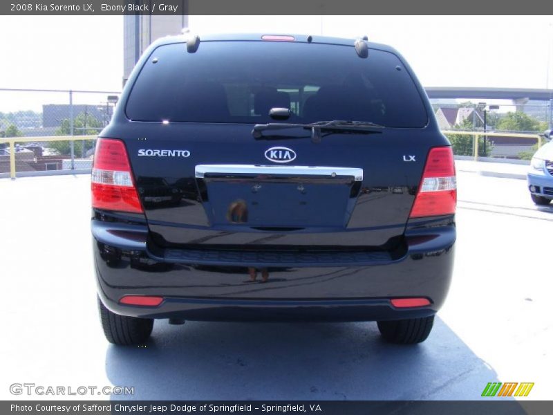 Ebony Black / Gray 2008 Kia Sorento LX