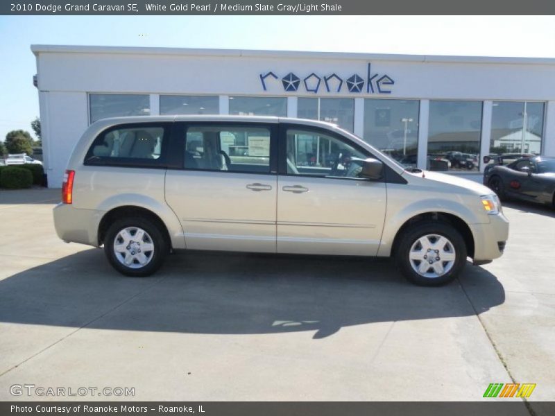 White Gold Pearl / Medium Slate Gray/Light Shale 2010 Dodge Grand Caravan SE