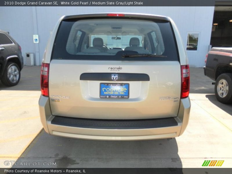 White Gold Pearl / Medium Slate Gray/Light Shale 2010 Dodge Grand Caravan SE