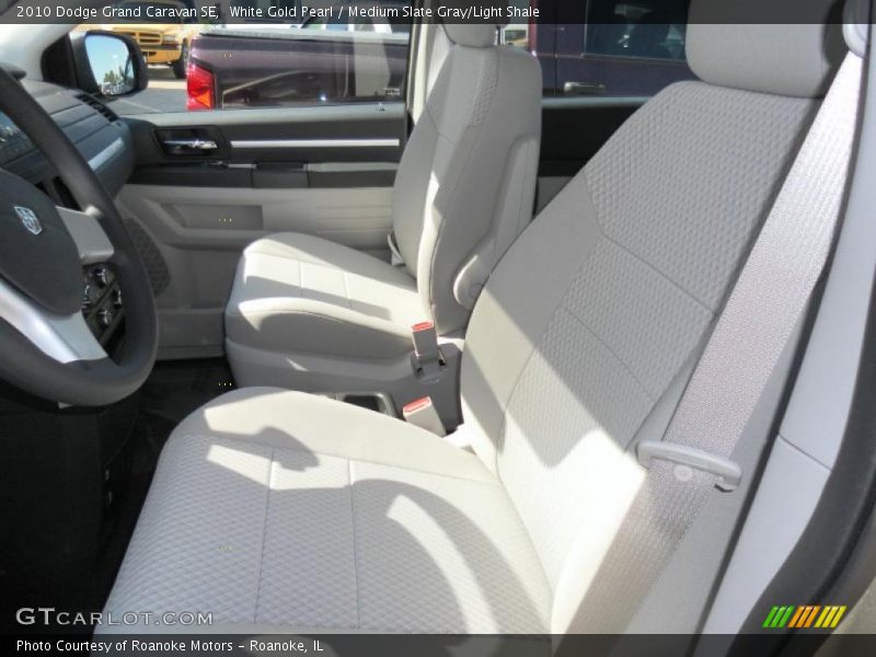 White Gold Pearl / Medium Slate Gray/Light Shale 2010 Dodge Grand Caravan SE