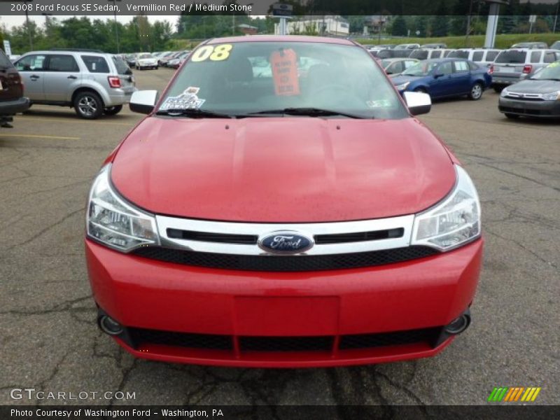 Vermillion Red / Medium Stone 2008 Ford Focus SE Sedan