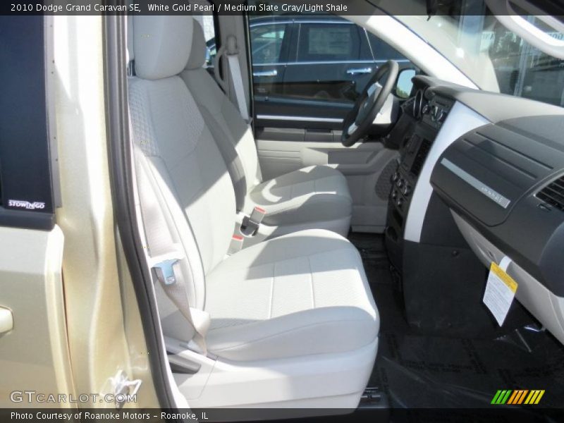 White Gold Pearl / Medium Slate Gray/Light Shale 2010 Dodge Grand Caravan SE