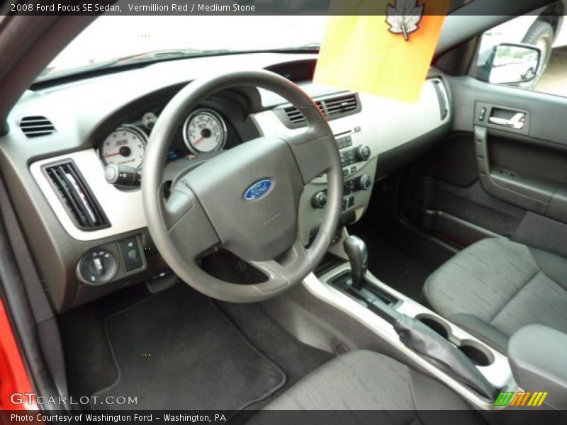 Vermillion Red / Medium Stone 2008 Ford Focus SE Sedan