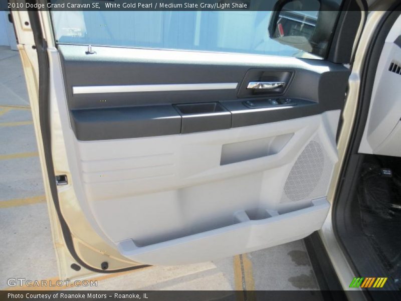 White Gold Pearl / Medium Slate Gray/Light Shale 2010 Dodge Grand Caravan SE