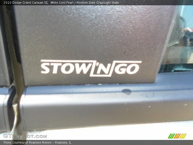 White Gold Pearl / Medium Slate Gray/Light Shale 2010 Dodge Grand Caravan SE