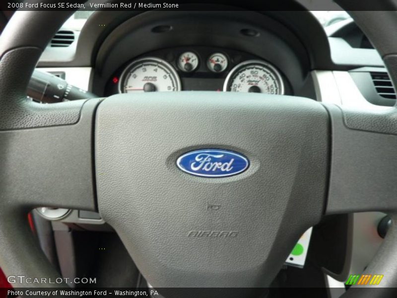 Vermillion Red / Medium Stone 2008 Ford Focus SE Sedan