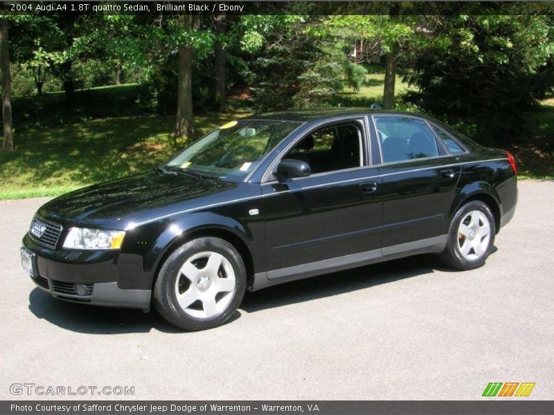 Brilliant Black / Ebony 2004 Audi A4 1.8T quattro Sedan