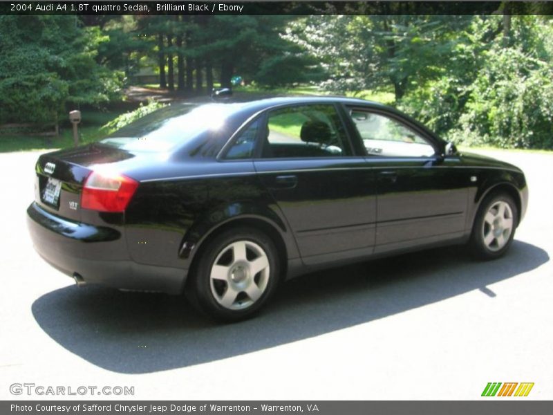 Brilliant Black / Ebony 2004 Audi A4 1.8T quattro Sedan