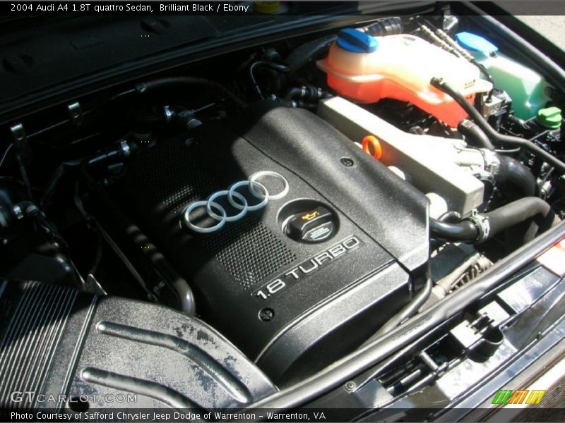 Brilliant Black / Ebony 2004 Audi A4 1.8T quattro Sedan