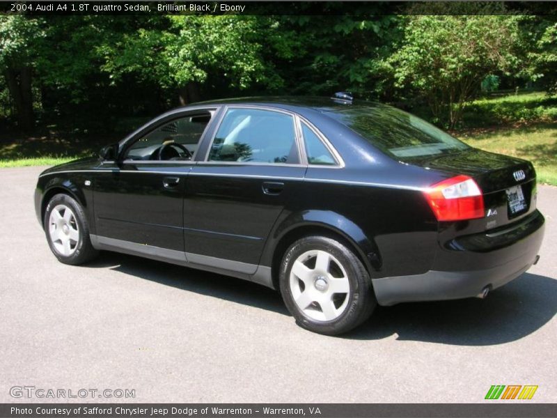 Brilliant Black / Ebony 2004 Audi A4 1.8T quattro Sedan