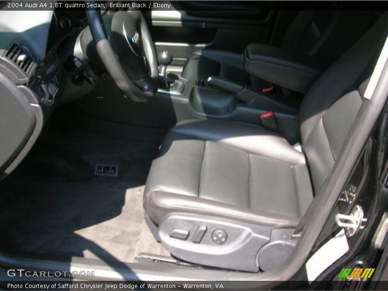 Brilliant Black / Ebony 2004 Audi A4 1.8T quattro Sedan