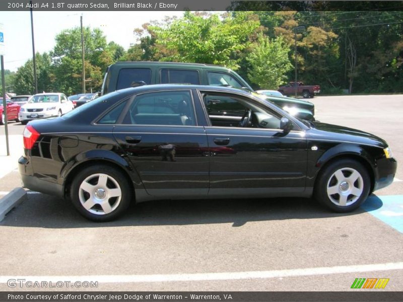 Brilliant Black / Ebony 2004 Audi A4 1.8T quattro Sedan