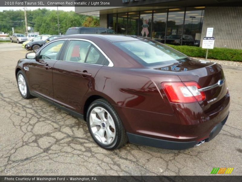 Cinnamon Red Metallic / Light Stone 2010 Ford Taurus SEL