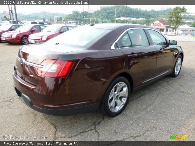 Cinnamon Red Metallic / Light Stone 2010 Ford Taurus SEL