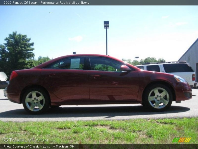 Performance Red Metallic / Ebony 2010 Pontiac G6 Sedan