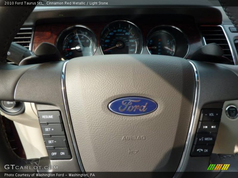 Cinnamon Red Metallic / Light Stone 2010 Ford Taurus SEL