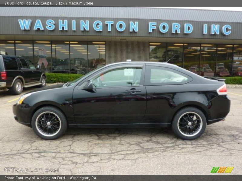 Black / Medium Stone 2008 Ford Focus SE Coupe