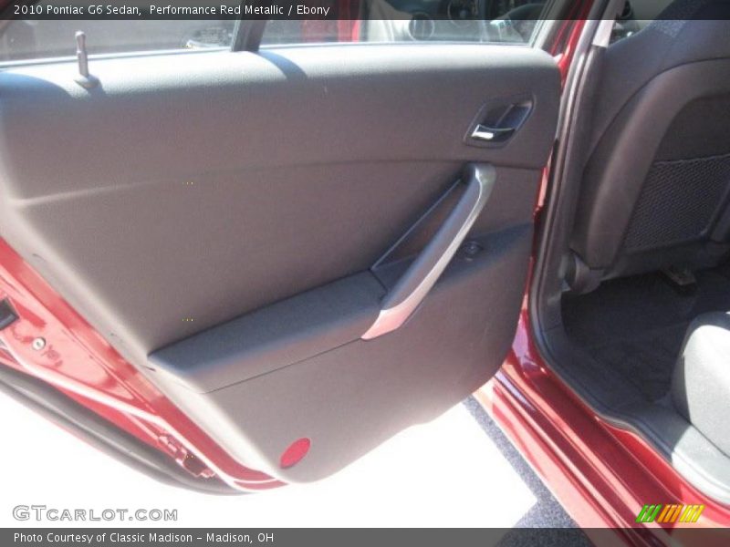 Performance Red Metallic / Ebony 2010 Pontiac G6 Sedan